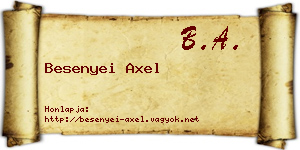 Besenyei Axel névjegykártya